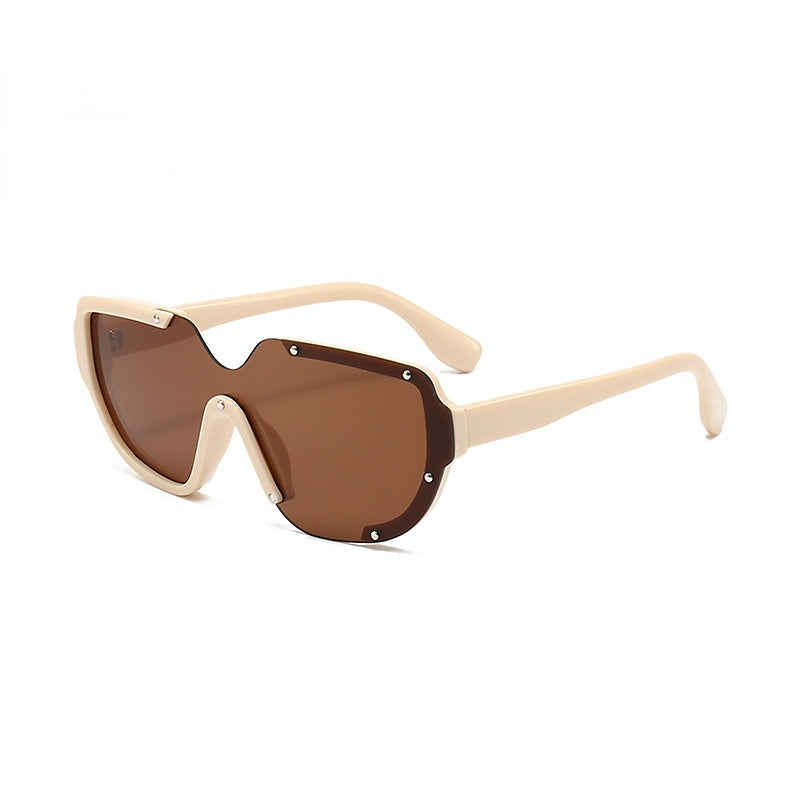 Venta al por mayor PC Gafas de sol unisex de marco grande de una pieza